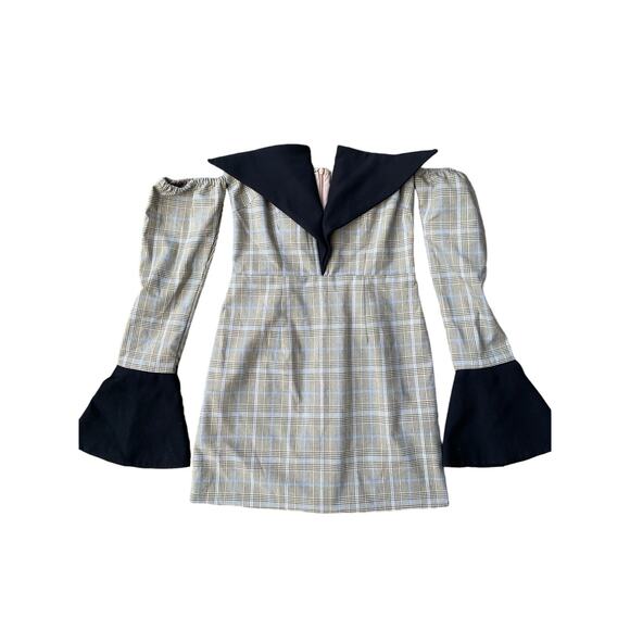 Atoir Beige and Black Sharp Edges Mini Dress Size 4 - Picture 3 of 9